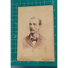 Antique Victorian Cabinet Card Dashing Man Found Photo  picture