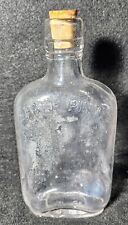 Antique- Half Pint Clear Liquor Bottle With Cork picture