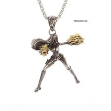 Dragon Fire Pom Pom Anime Fighter Gaming Girl Pendant w 60cm Round Box Chain picture
