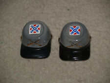 Ceramic Civil War Confederate gray Hat Salt & Pepper shakers Parksmith Corp picture