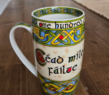 Clare Irish Weave New Bone China Mug Cup Cead Mile Failte 100,000 Welcomes 14 oz picture