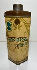 Vtg High Brown Talcum Powder Tin Overton-Hygienic Co. Chicago c1919 HTF No Cap picture