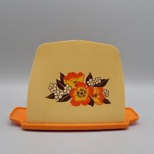 Vintage Sterilite Tablemates Napkin Holder Orange Floral Retro 50s picture