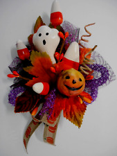 Handmade Vintage HALLOWEEN Corsage Ghost Jack-o-lantern Candy Corn threads4ever picture