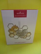 2023 Hallmark Our Love is Sweet Metal Honeycomb w/ Two Bees and Heart New MIB picture