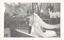 Old Photo Snapshot Man Woman Husband Wife Bride Groom Wedding Day #15 Z32 picture