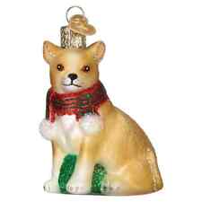 Old World Christmas CHUBBY CHIHUAHUA (12697) Dog Glass Ornament w/ OWC Box picture
