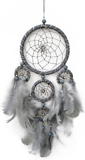 Small Dream Catcher Gray Dream Catchers for Bedroom Handmade Feather Dream Catch picture