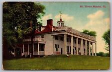 Mount Vernon Mansion Virginia George Washington Home Historic Vintage Postcard picture
