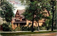 Vintage 1910's Colorized Photo Postcard Residence N.G. Moore Oak Park Illinois picture