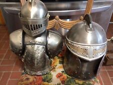 (Vintage)  Medieval Armor Body Liquor Serving Set - & “Match.Helmet Ice Bucket” picture