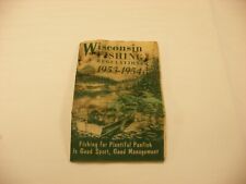 Vintage 1953-1954 Wisconsin Fishing Regulations Brochure picture