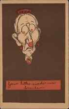 Maid Comic Old Ugly Long Face Droopy Nose c1910s Postcard picture
