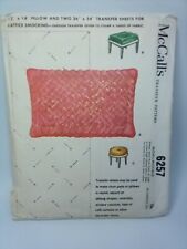 Vintage McCalls 6257 Smocked Transfer Pattern 1960s Chair Pillows Curtains Uncut picture