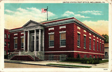 US Post Office Building in WELLSBORO Pennsylvania c1944 Postcard picture