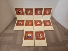 VTG Portrait Gallery The Disney Series Snow White Seven Dwarfs Post Card Set Lot picture