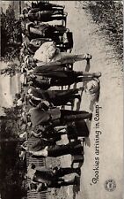 Vtg WWI US Army Rookies Arriving in Camp Chicago Daily News Postcard 1F05 picture