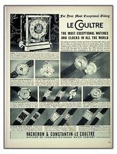 Le Coultre Most Exceptional Watch & Clocks  All The World 1952 Vintage Print Ad picture