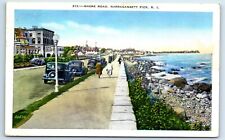 Postcard Shore Road, Narragansett Pier, RI 1937 F169 picture
