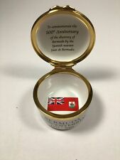Beautiful Commemorative Halcyon Days Enamel Box - Discovery of Bermuda picture