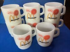 VINTAGE * 1970’s * FIRE KING * McDONALD’S COFFEE MUGS * 8 AVAILABLE * MILK WHITE picture
