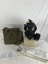 Vintage  Czech Military OM-90 Gas Mask Kit Filter Poncho Bag Size 2 Adult Medium picture