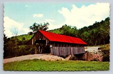 The Bennett Covered Bridge Wilson Mills Maine Vintage Unposted Postcard picture