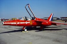 c1980s~Red Arrow Hawk Jet~Royal Air Force~Vintage RAF Airplane~VTG 35mm Slide picture