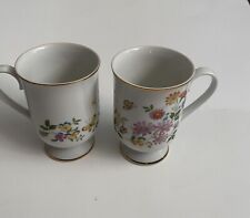Preowned Two Royal Domino Collection Porcelain China Cups 
