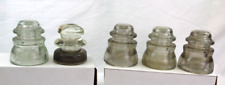 Vintage Clear Glass Transmission Insulators Power Insulator | Mix Lot of 5 picture