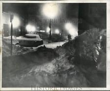 1960 Press Photo Snow Piles on Herald Place Street in New York - sya45469 picture