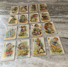 1890’s DR. BUSBY - VICTORIAN GAME TRADE CARDS LOT OF 16 BY MILTON BRADLEY picture