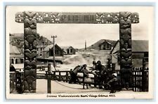 c1950s Entrance Whakarewarewa Maori Village Rotorua New Zealand NZ RPPC Postcard picture