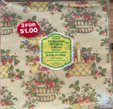 Vintage Strawberry Wrapping Paper Cleo Gibson 2 Gift Wrap picture