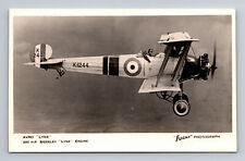 RPPC RAF RN Avro Lynx Fighter Bomber Biplane 504? FLIGHT Photograph Postcard picture