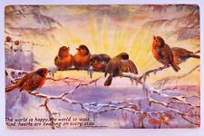Raphael Tuck & Sons Postcard Birds On Branch James Russell Lowell Poetry picture