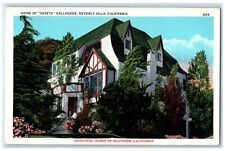 c1940s Home Of Skeets Gallagher Beverly Hills Los Angeles California CA Postcard picture