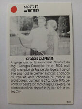 GEORGES CARPENTIER Card Star Boxing French Edition 1987 87 picture