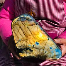3.52LB Large Natural Gorgeous Labradorite Crystal Quartz Mineral Specimen heals picture
