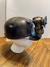 MSA Comfo Cap Miners Hard Hat Helmet Tiger Stripe Orig Liner W/ Carbide Lamp picture