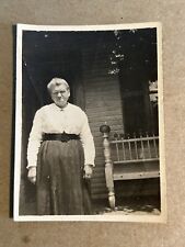 Antique Photo Woman Front Old House Porch picture