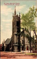 IL POSTCARD ST JAMES EPISCOPAL CHURCH, HURON AND CASS STS, CHICAGO IL picture