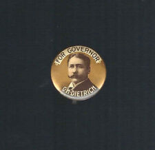 1900 CHARLES HENRY DIETRICH - NEBRASKA GOVERNOR PICTURE CAMPAIGN BUTTON picture