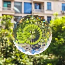 Suncatcher 75MM Clear Round  Pattern Crystal Prism Hanging Chandelier Pendant picture