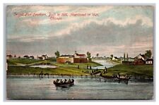 Chicago IL Second Fort Dearborn Built 1816 Abandoned 1821 Postcard Posted 1909 picture