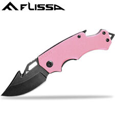 FLISSA Mini Folding Pocket Knife Stainless Steel Drop Point Pocket Knife 2.5inch picture