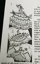 Vintage Southern Belle Embroidered Pillowcases PATTERN Fancy Ruffles & Lace 40s picture