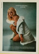 1969 Emba Mink Breeder Stamp on the Skin Naked Blonde Model Fur Vintage Print Ad picture