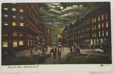 Evening view of Euclid Avenue, Cleveland Ohio Postcard 1909 picture