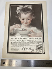 1917 Kellog's Toasted Corn Flakes & Williams' Shaving Cream ANTIQUE Print Ad picture